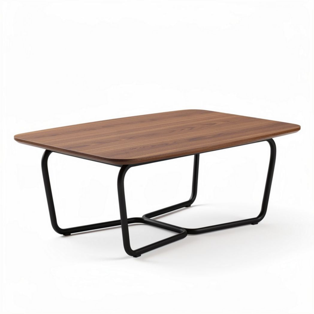 Wooden coffee table with a black metal frame 120 x 80 x 40cm