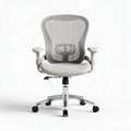 Mesh office chair with adjustable height and swivel base in gray 60 x 60 x 100cm