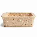 Terrazzo style rectangular serving bowl made of durable ceramic 20 x 15 x 5cm